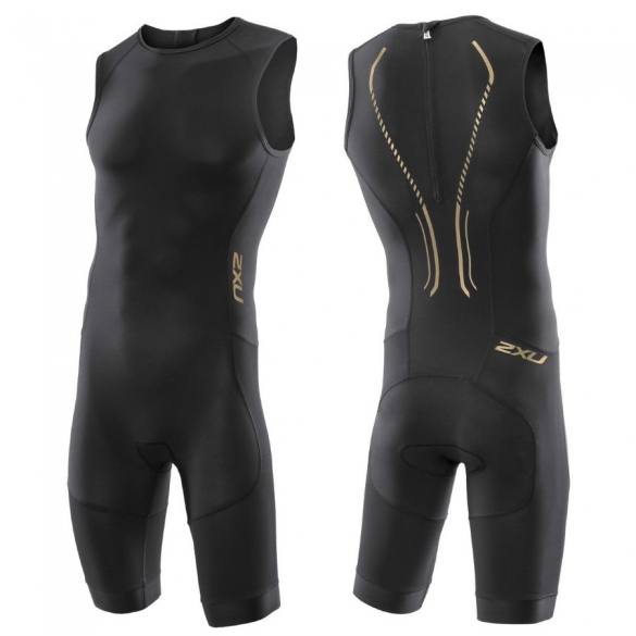 2XU short course (wedstrijd) trisuit heren backzip 2014 MT2695d BLK/BLK 2XUMT2695DBLK
